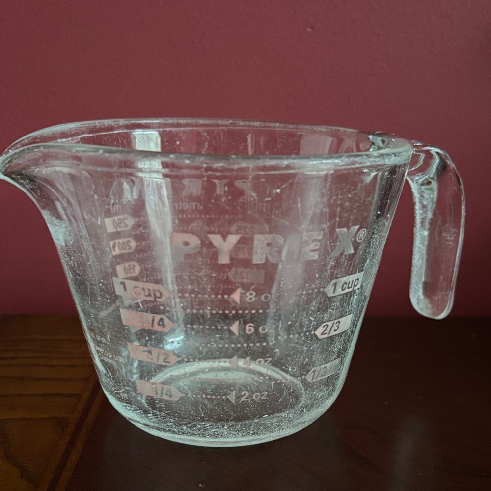 Pyrex Clear Glass Measuring Cup - 1 cup 8 oz
